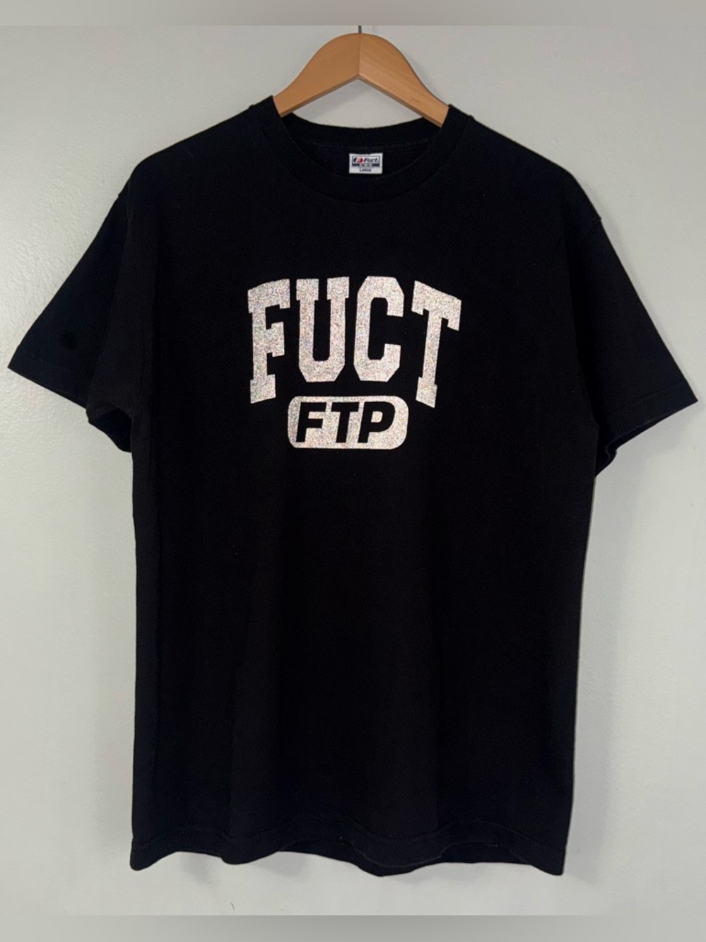 FTP X FUCT REFLECTIVE ACADEMY TEE IN BLACK